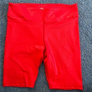 New Ruby Red Grrrl High Rise Bike Shorts